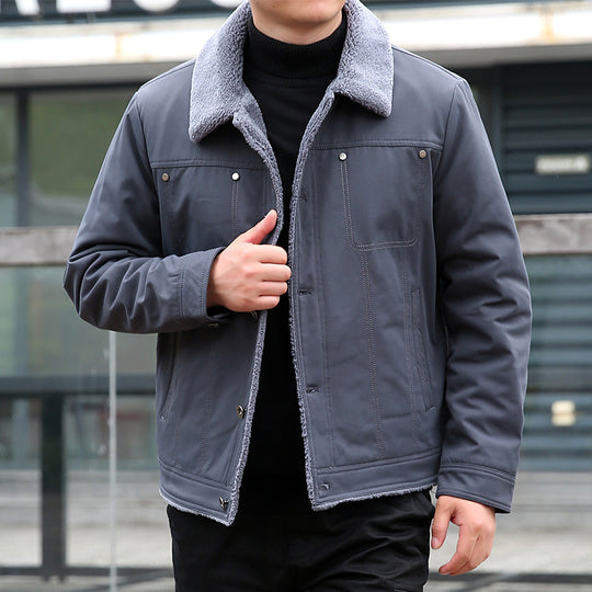 Herren Lässige Jacke mit Teddyfutter Nord Taschen