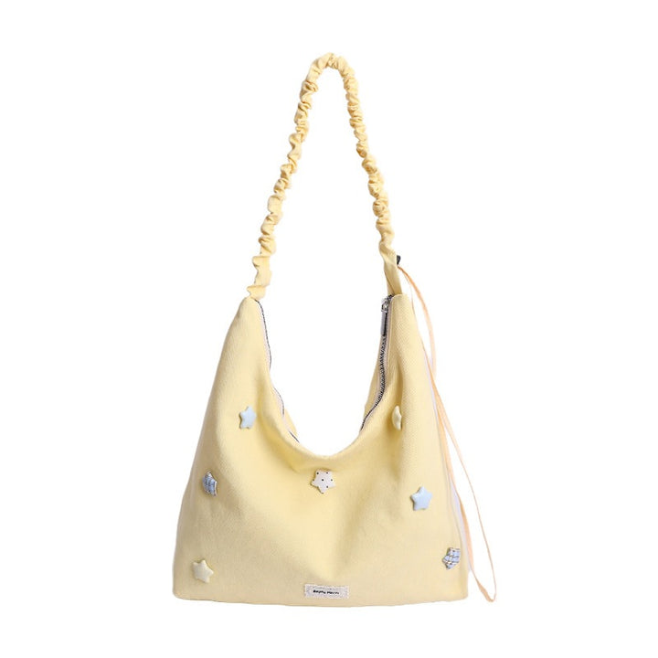 Damen Hobo-Tasche mit dekorativem Kordelzug und charmanten Applikationen Nord Taschen