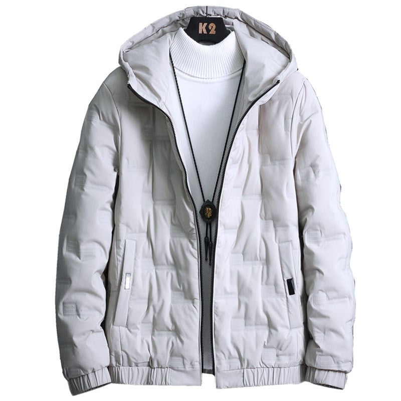 Herren Leichte gesteppte Kapuzenjacke mit Thermoisolierung und elastischem Saum Nord Taschen