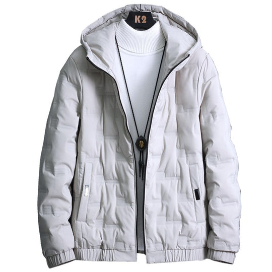 Herren Leichte gesteppte Kapuzenjacke mit Thermoisolierung und elastischem Saum Nord Taschen