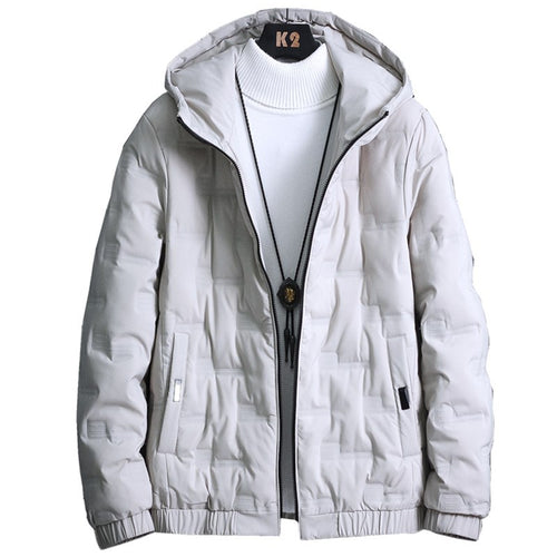 Herren Leichte gesteppte Kapuzenjacke mit Thermoisolierung und elastischem Saum Nord Taschen