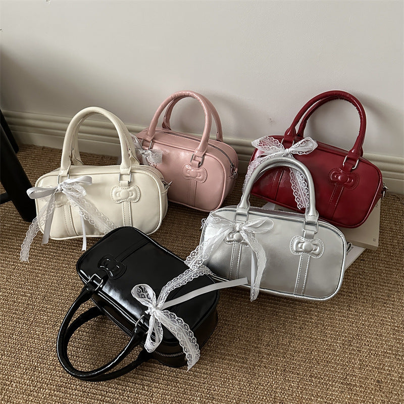 Damen elegante Umhängetasche mit Schleifenakzent Nord Taschen