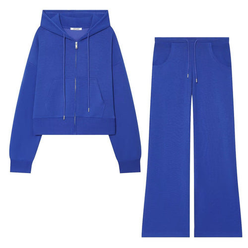 Damen Cropped Kapuzen‑Sweatjacke mit durchgehendem Reißverschluss und Kängurutasche Nord Taschen