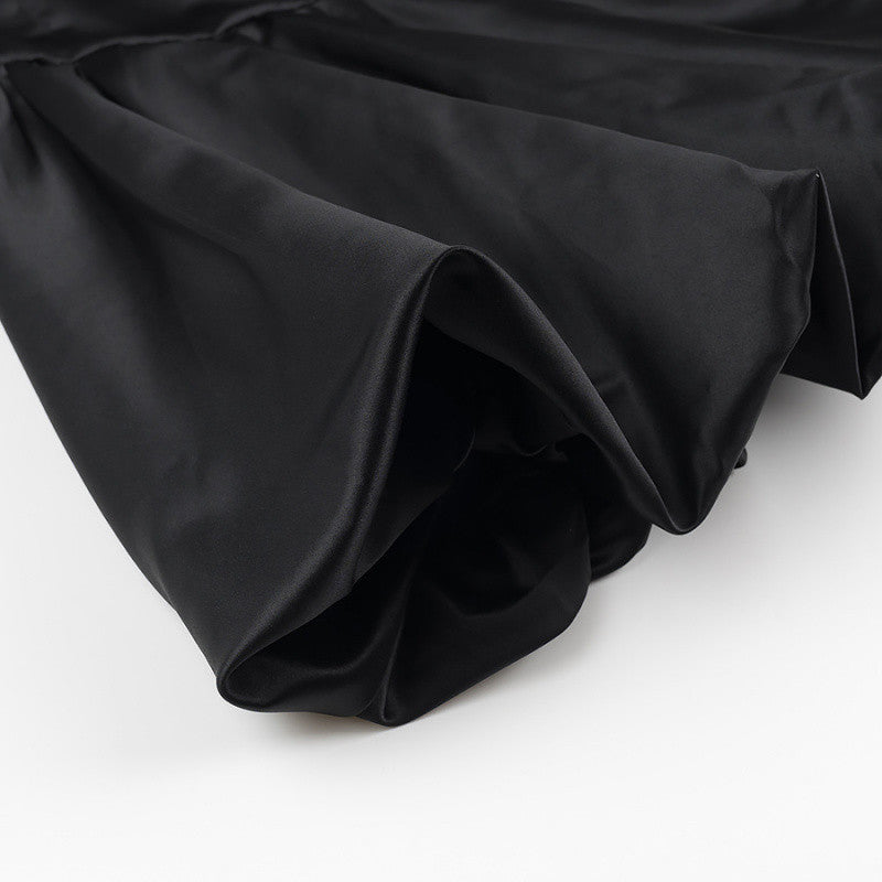 Damen kurzes Mesh-Overlay-Skaterkleid mit Stehkragen und taillierter Korsage Nord Taschen