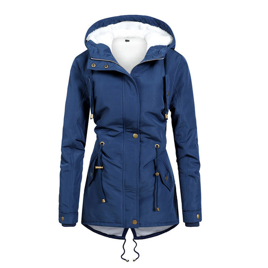 Damen Winddichter Parka mit Kuschelfutter, taillierter Silhouette und Tunnelzug Nord Taschen