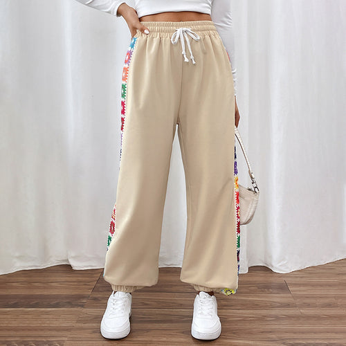 Damen Jogginghose mit buntem Seitenmuster Nord Taschen