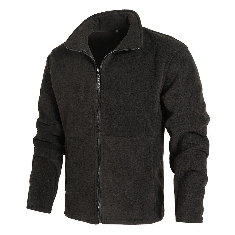 Herren Thermo-Fleecejacke mit hohem Stehkragen, durchgehendem Reißverschluss und technischer Microfleece-Qualität Nord Taschen