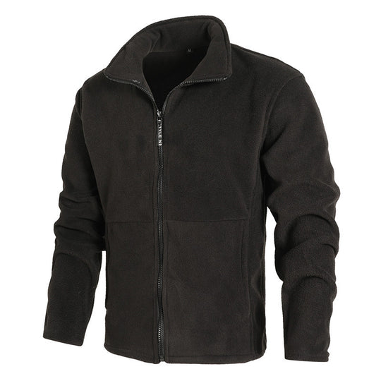 Herren Thermo-Fleecejacke mit hohem Stehkragen, durchgehendem Reißverschluss und technischer Microfleece-Qualität Nord Taschen