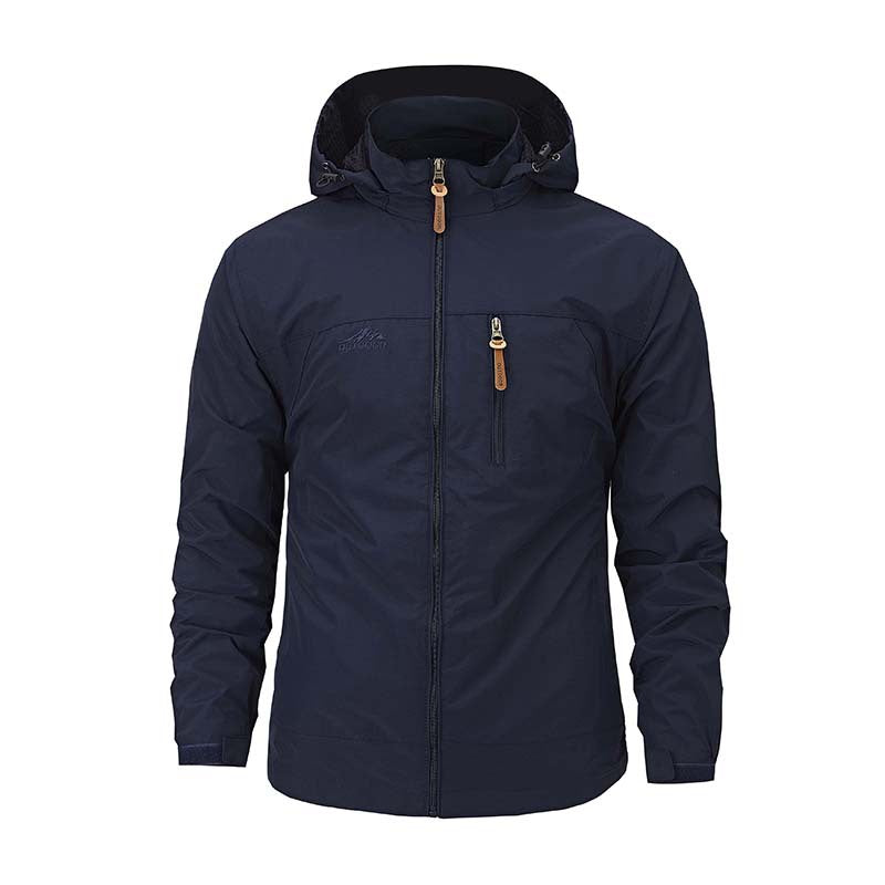 Herren Multifunktionale Softshell-Outdoorjacke mit Kapuze, Brustreißverschluss und atmungsaktivem Futter Nord Taschen