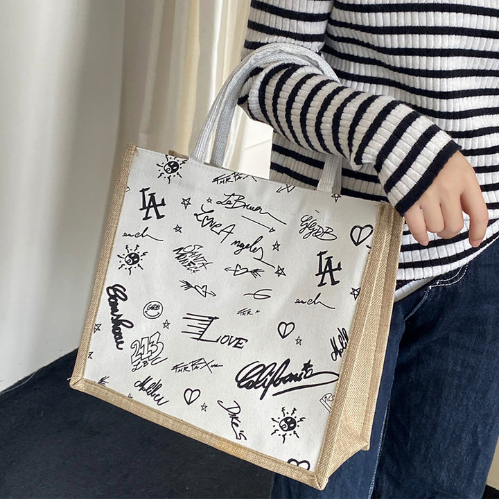 Damen Tragetasche mit kreativem Grafitdesign Nord Taschen