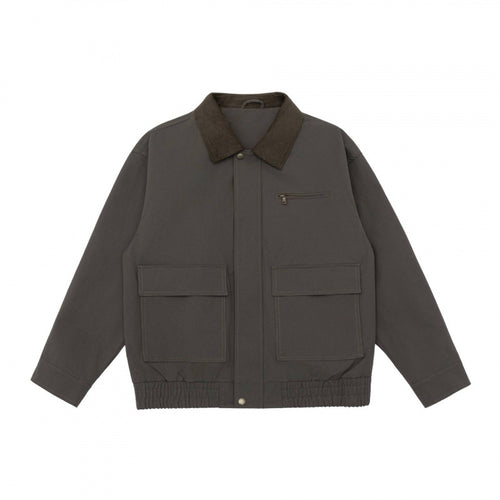 Unisex Kastenförmige Utility-Jacke mit Cordkragen, aufgesetzten Pattentaschen und elastischem Saum Nord Taschen