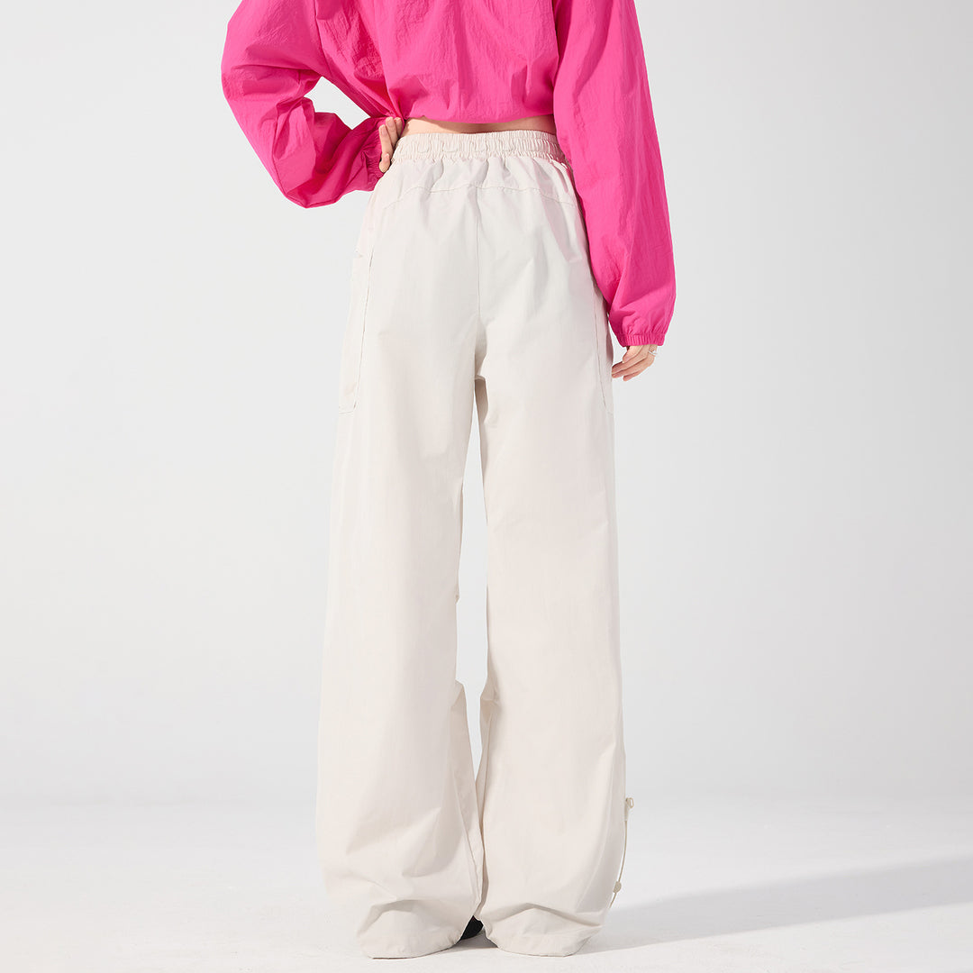 Damen Weite technische Cargo-Hose mit Kordelzugbund, verstellbarem Saum und Multifunktions-Taschen Nord Taschen