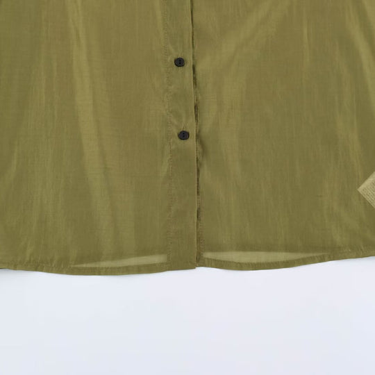 Damen Seidenähnliche Bluse mit Volumenärmeln, Stufenrüschen und Smokbündchen Nord Taschen