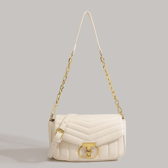 Damen Umhängetasche mit eleganter Steppung und luxuriösem Kettenverschluss Nord Taschen