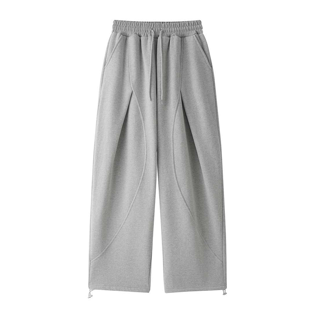 Damen Weite Baggy-Sweathose mit Elastbund, Kordelzug und dekorativen Teilungsnähten Nord Taschen
