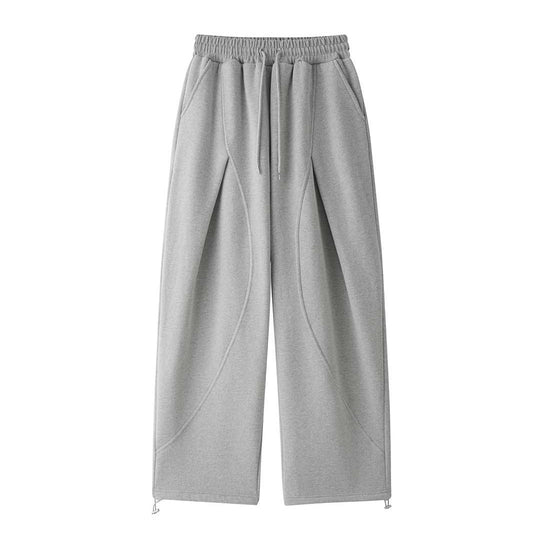 Damen Weite Baggy-Sweathose mit Elastbund, Kordelzug und dekorativen Teilungsnähten Nord Taschen