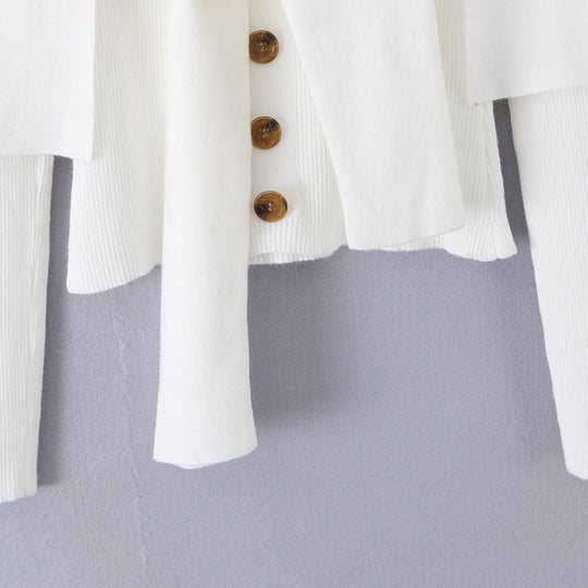Damen Schulterstrick-Cardigan mit abnehmbarem Schultertuch-Detail Nord Taschen