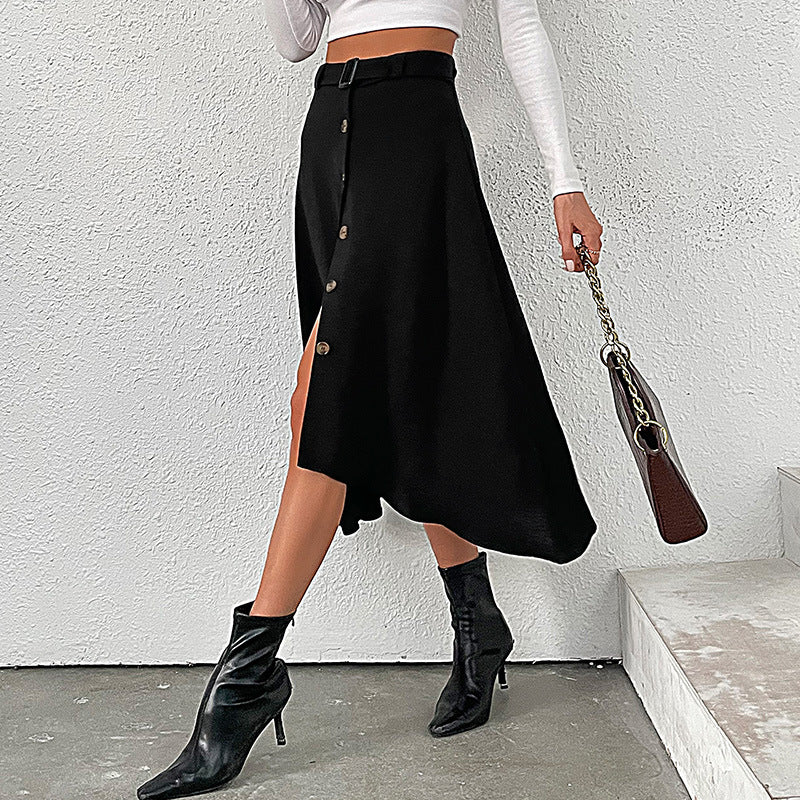 Damen Elegant geschnittene Midi-Rock Nord Taschen