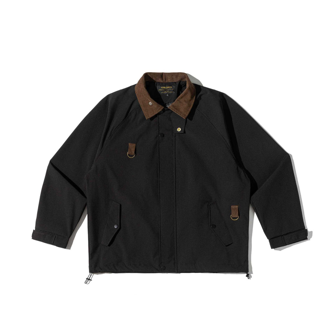 Herren Fieldjacke im Parka‑Stil mit Cordkragen und Utility‑Details Nord Taschen