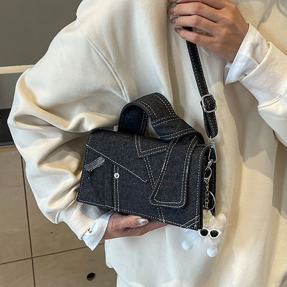 Damen modische Umhängetasche im kreativen Denim-Design Nord Taschen