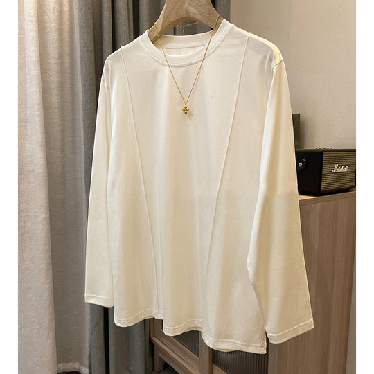 Damen Oversize-Langarmshirt mit dekorativen Nahtpaspeln Nord Taschen