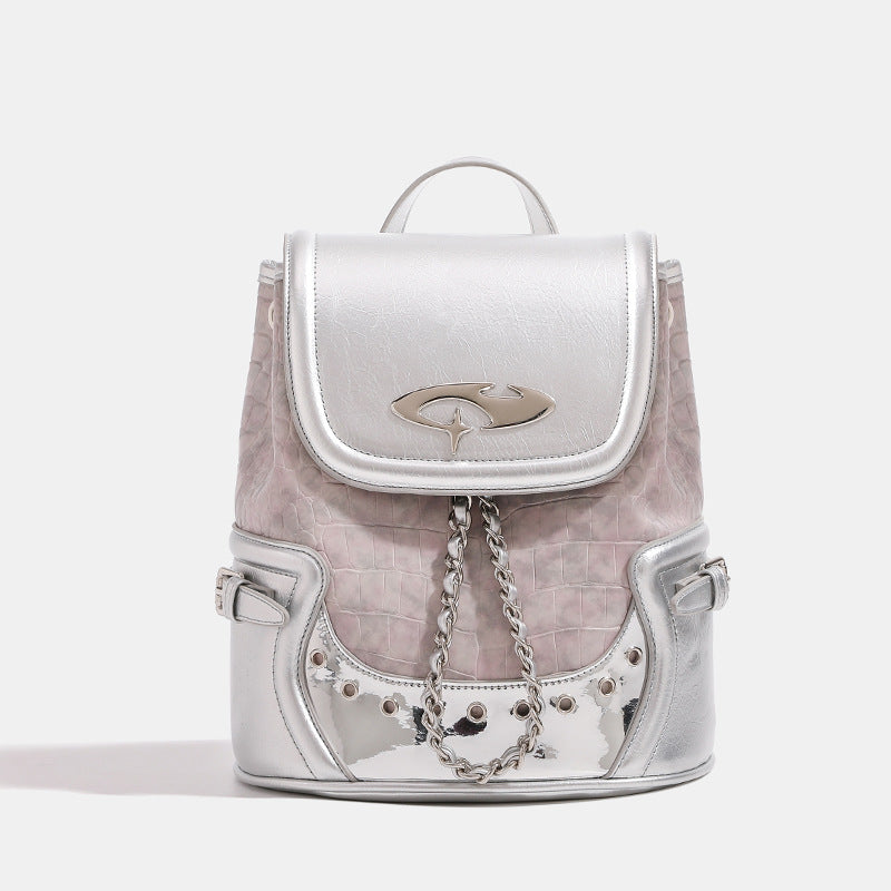 Damen Rucksacktasche mit modischem Kroko-Design und eleganten Metallakzenten Nord Taschen
