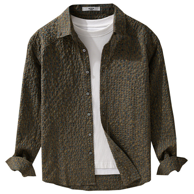 Damen Leichtes Crinkle-Karohemd im Overshirt‑Stil mit Aquarell-Check und relaxed Fit Nord Taschen