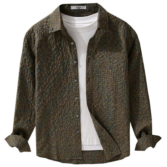 Damen Leichtes Crinkle-Karohemd im Overshirt‑Stil mit Aquarell-Check und relaxed Fit Nord Taschen