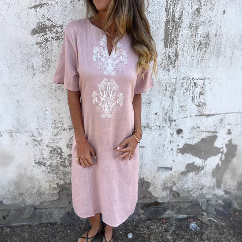 Damen Sommerliches Kleid mit aufwendiger Stickerei