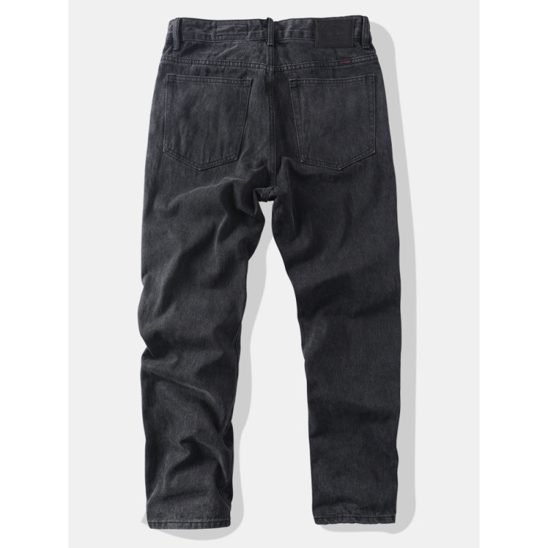 Herren Tapered Relaxed Denim-Jeans mit hoher Bundhöhe und cleaner Used-Optik Nord Taschen