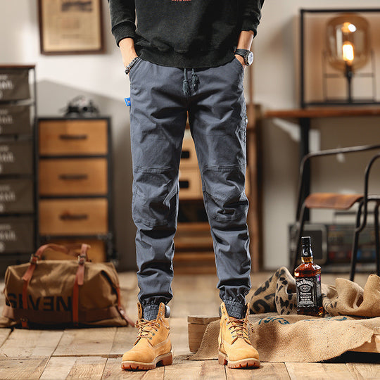 Herren Cargo-Joggerhose mit Knieeinsatz, Multifachtaschen und elastischem Saum Nord Taschen