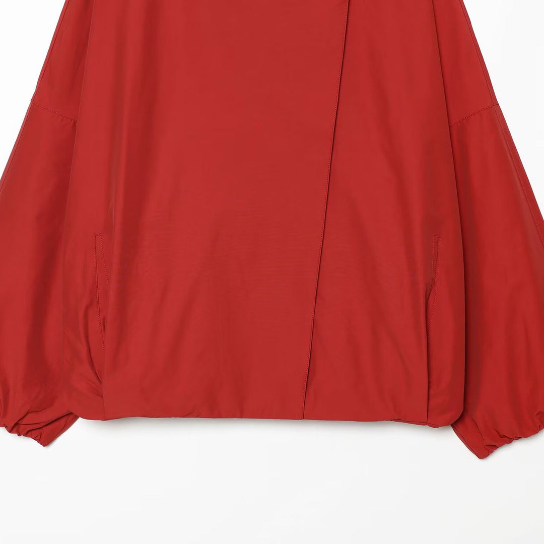 Damen Oversized Kurzjacke mit hohem Stehkragen und Ballonärmeln Nord Taschen