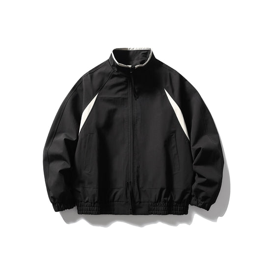 Herren Oversize Bomberjacke mit Stehkragen, Raglanärmeln und elastischem Saum Nord Taschen