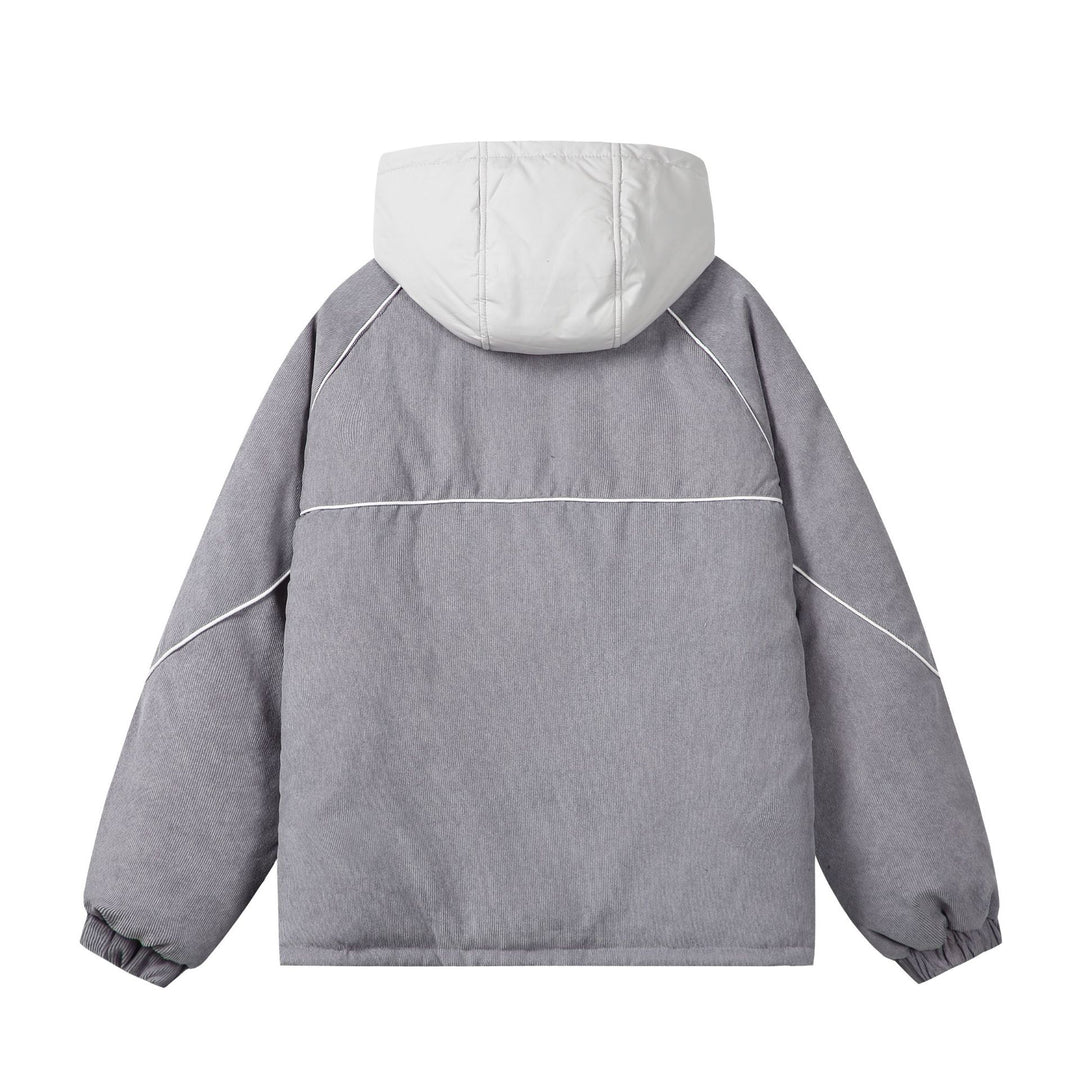 Unisex Wattierte Cord-Fieldjacke mit Kapuze und großen Utility‑Taschen Nord Taschen