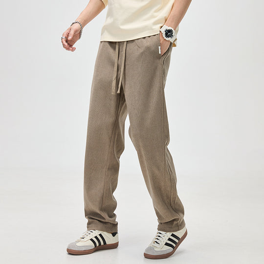 Herren Cordhose mit Kordelzug und geradem Bein Nord Taschen