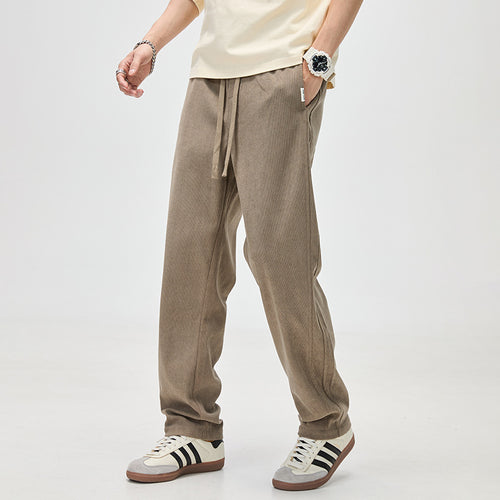 Herren Cordhose mit Kordelzug und geradem Bein Nord Taschen