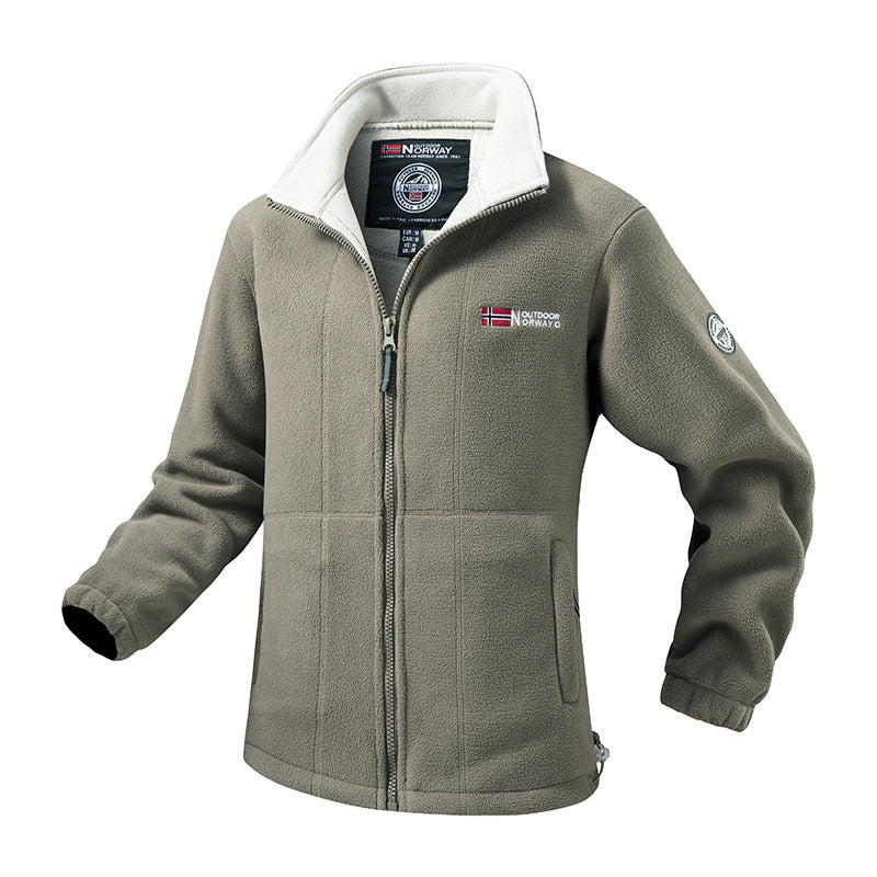 Damen Fleecejacke mit Stehkragen, windabweisender Struktur & verstellbarem Kordelzugsaum Nord Taschen