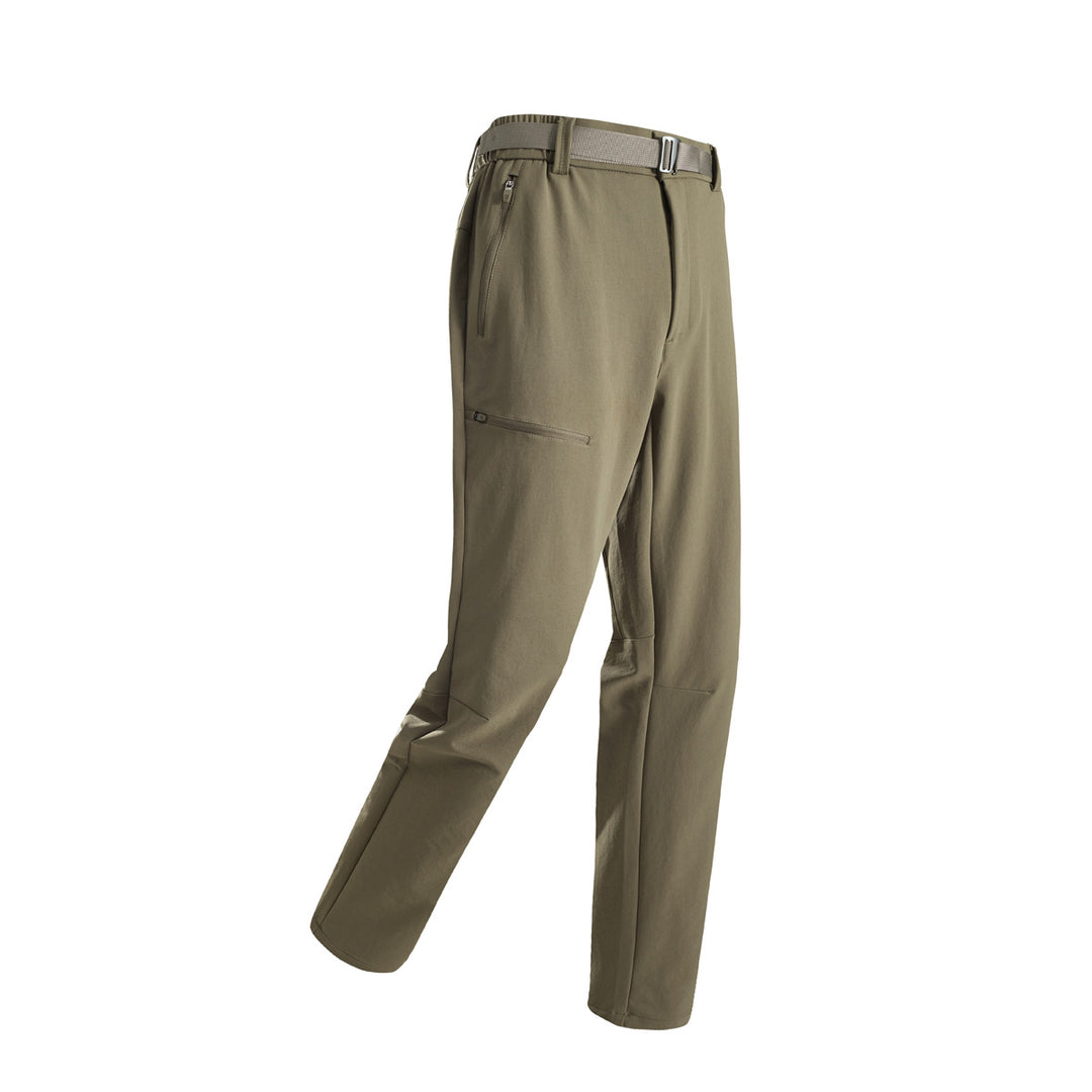 Herren Softshell-Trekkinghose mit Stretch, wasserabweisenden Reißverschlusstaschen und verstellbarem Bund Nord Taschen