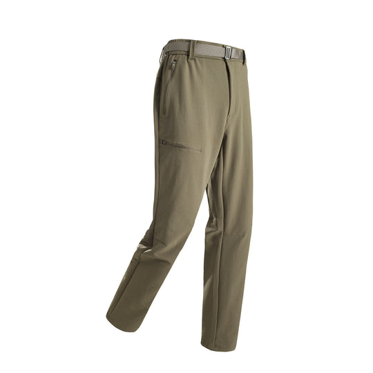 Herren Softshell-Trekkinghose mit Stretch, wasserabweisenden Reißverschlusstaschen und verstellbarem Bund Nord Taschen