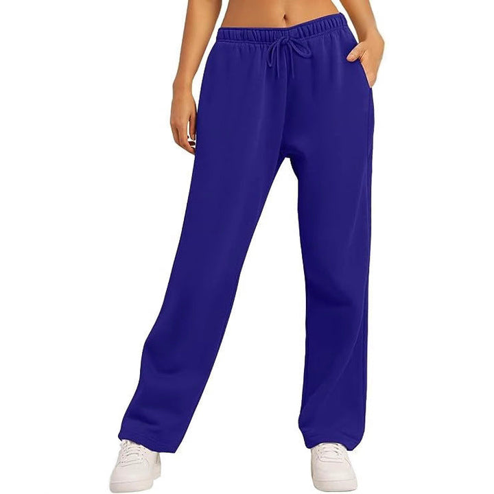 Damen bequeme Sporthose mit elastischem Bund und praktischen Taschen