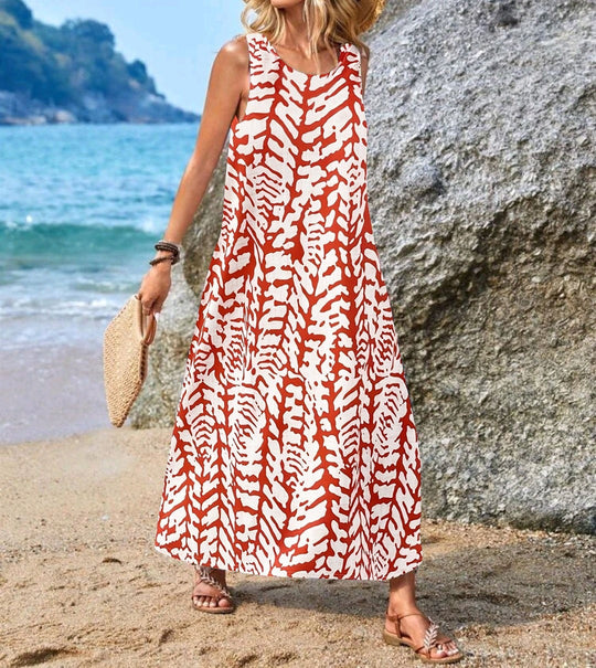 Damen Maxikleid mit einzigartigen Schmetterlingsdruck