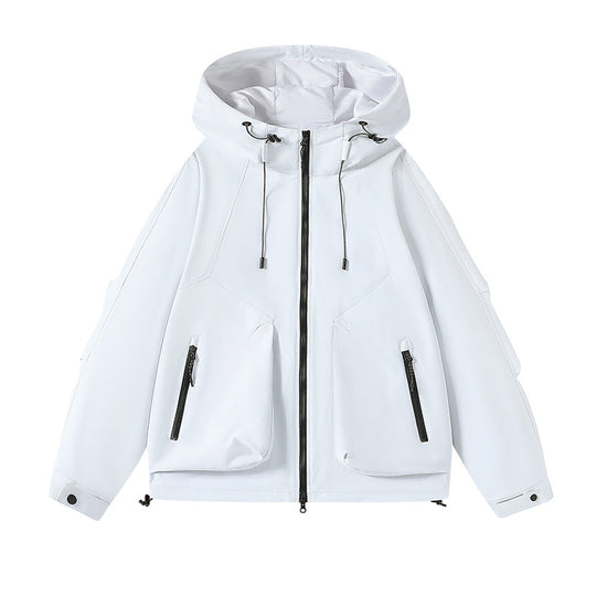 Herren Technische Outdoorjacke mit verstellbarer Kapuze und vielen Taschen Nord Taschen