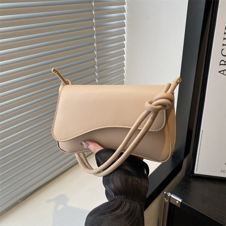 Damen elegante Clutch Tasche mit Raffiatur Nord Taschen