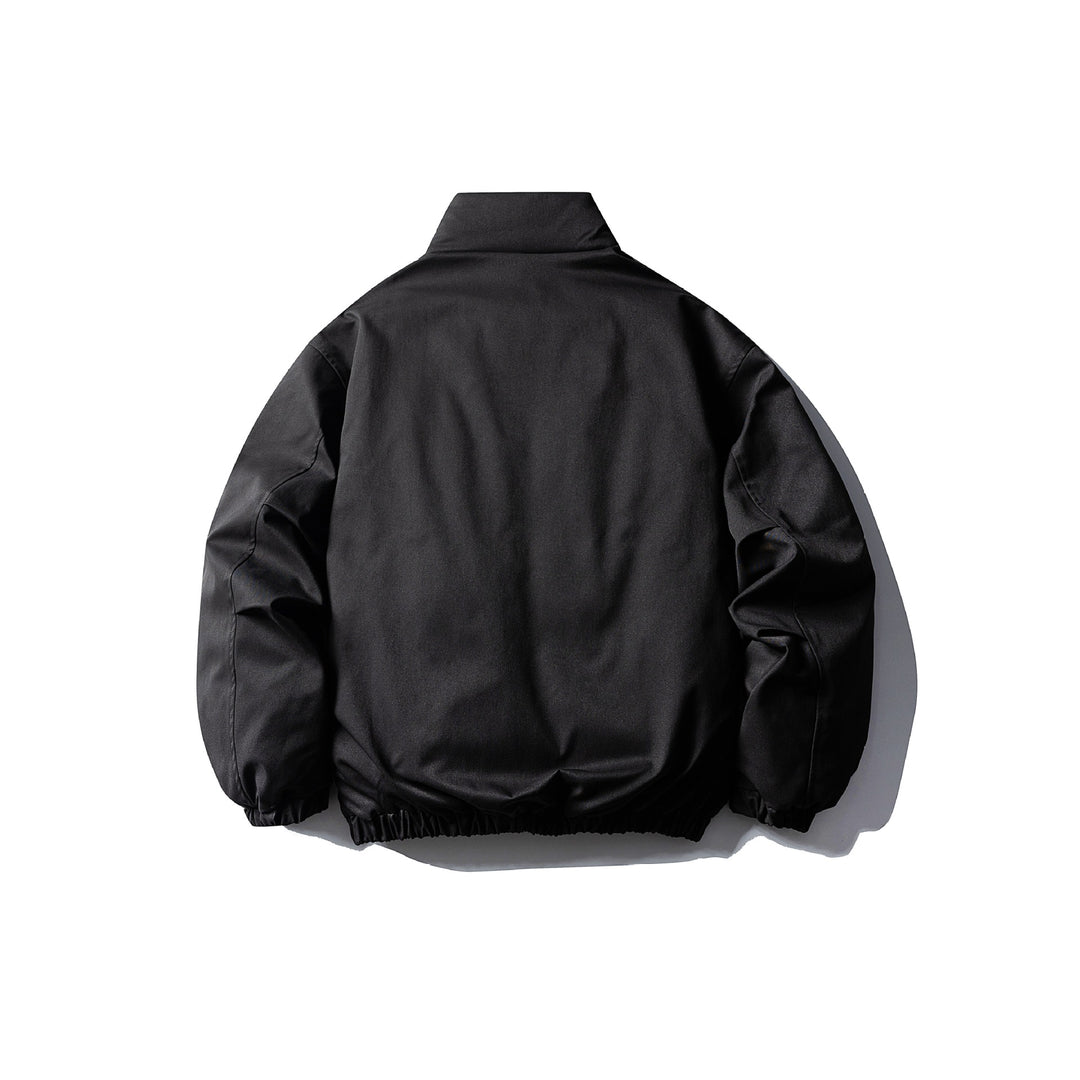 Herren Boxy Kurzparka mit hohem Stehkragen, elastischem Saum und aufgesetzten Fronttaschen Nord Taschen