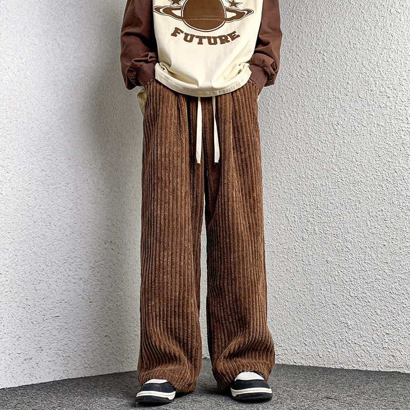 Damen Extraweite Cordhose mit Kordelzug, Rippenstruktur und weitem Bein Nord Taschen