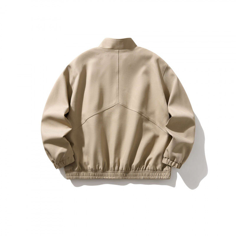 Unisex Leichte Oversize-Zipjacke im Bomberstil mit Stehkragen und elastischem Saum Nord Taschen