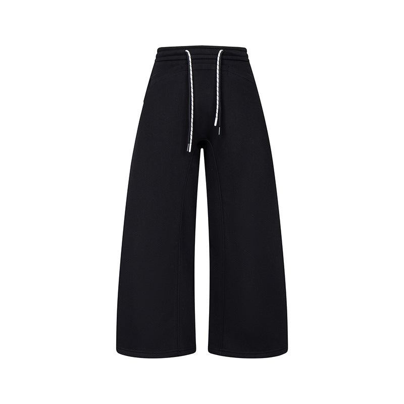 Damen Culotte-Sweatpants mit hohem Bund, Kordelzug und weitem Bein Nord Taschen