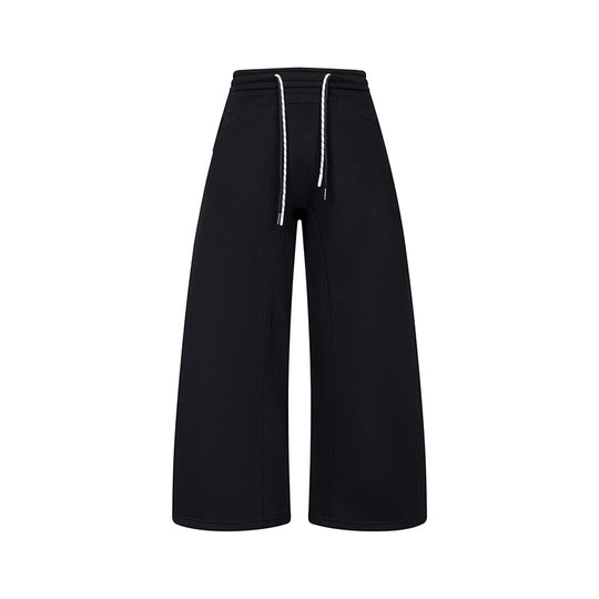 Damen Culotte-Sweatpants mit hohem Bund, Kordelzug und weitem Bein Nord Taschen
