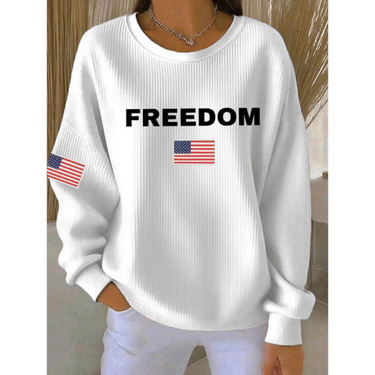 Damen Komfortabler Sweatshirt mit markantem Schriftzug Nord Taschen