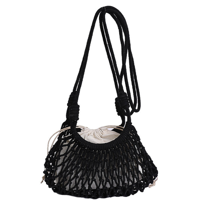 Damen Tragetasche mit stilvollem Makramee-Design Nord Taschen
